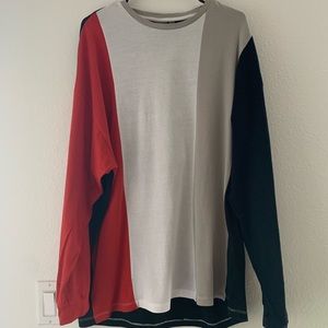 OVERSIZED LONG SLEEVED MULTI COLORED SHIRT.
